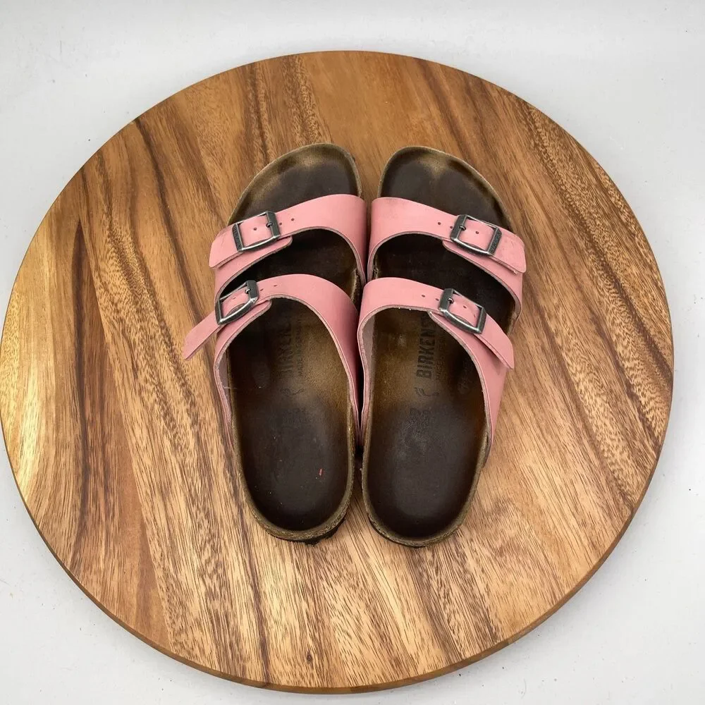 Birkenstock Sydney Sandals Womens Size 8 / 39 Pink Leather Casual Comfort Shoes